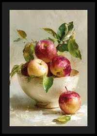 Vibrant apples in a bowl create colorful autumn charm-4