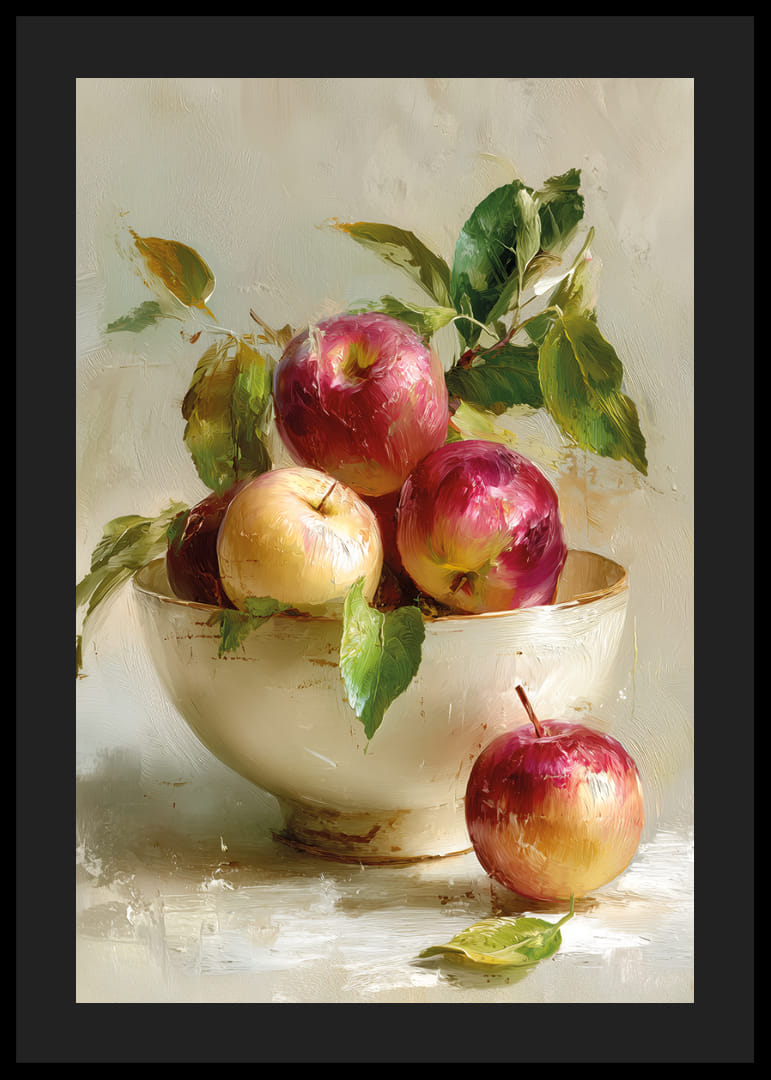 Des pommes éclatantes dans un bol créent un charme automnal coloré-12