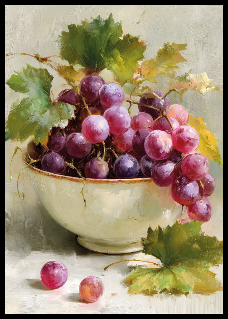 Deliciosas uvas en un clásico cuenco que aportan una elegancia atemporal-12