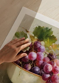 Delicious grapes in a classic bowl provide timeless elegance-9