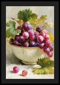 Delicious grapes in a classic bowl provide timeless elegance-4