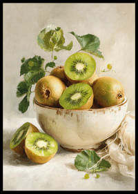 El kiwi en un bol rústico irradia frescura natural.-2