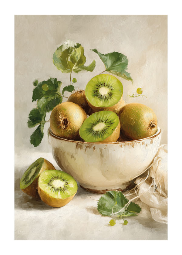 Plakatas Still Life Bowl With Kiwi