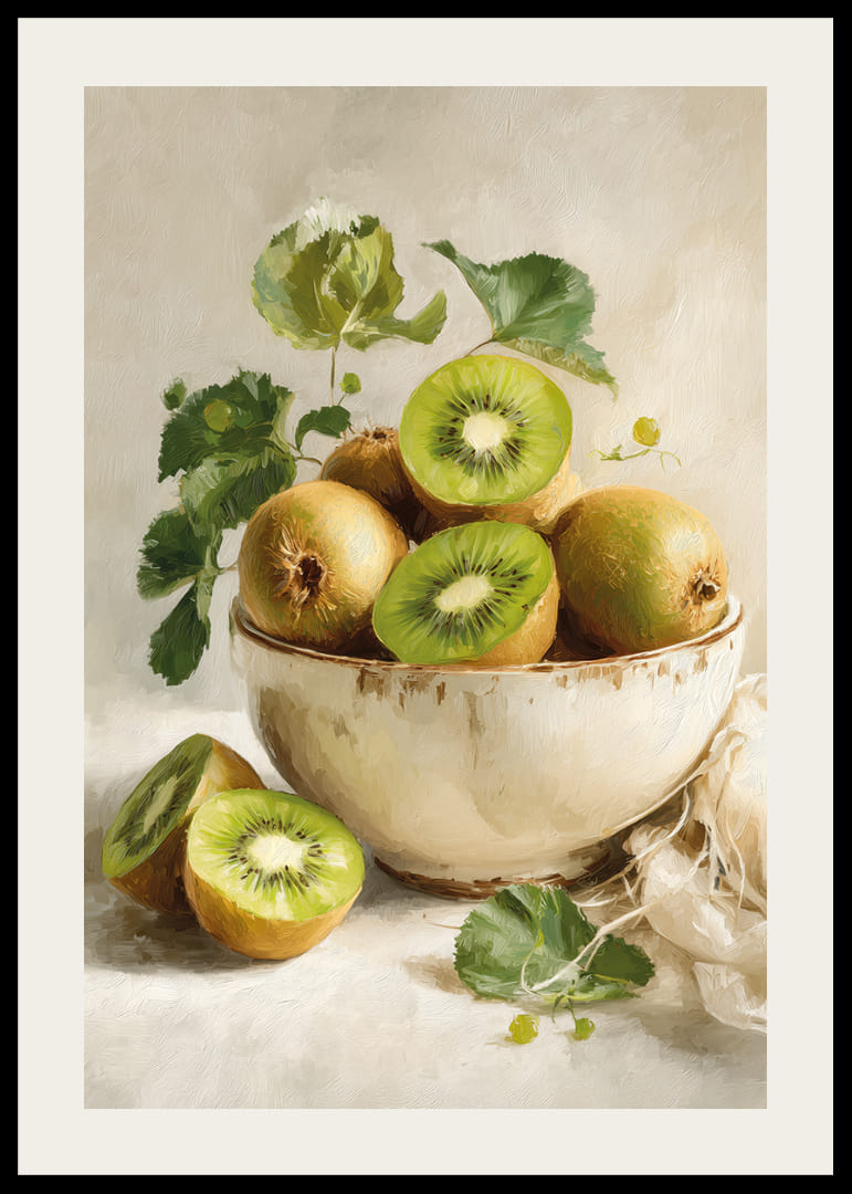 Kiwi i en rustik skål spreder naturlig friskhed-12
