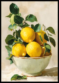 Os limões ensolarados dão um toque de cor a uma tigela rústica.-2