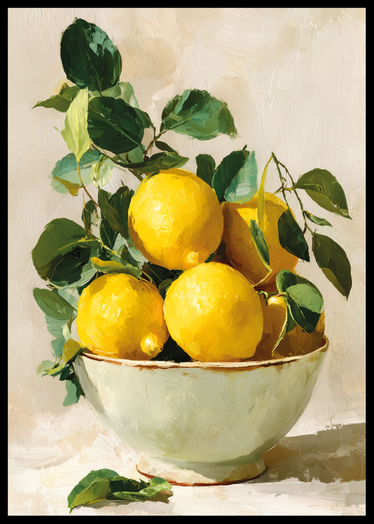 Os limões ensolarados dão um toque de cor a uma tigela rústica.-12