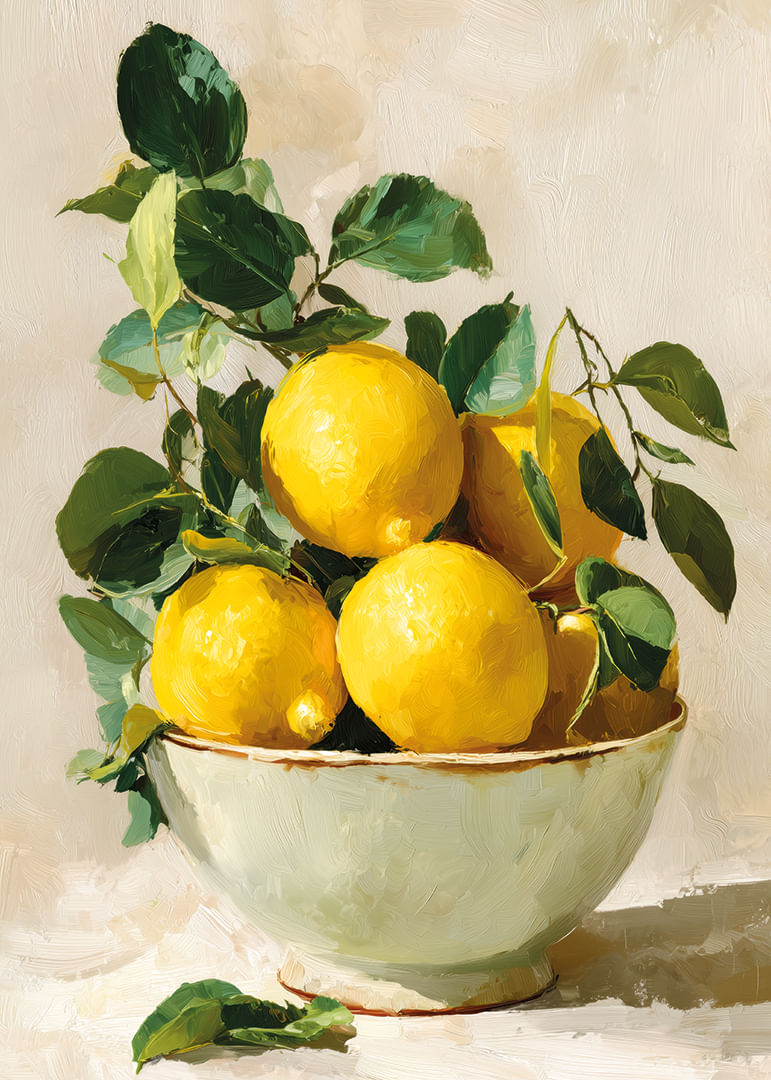 Os limões ensolarados dão um toque de cor a uma tigela rústica.-12