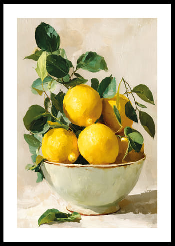 Poster Still Life Bowl With Lemon