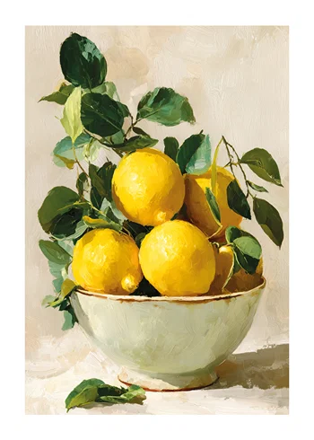 Poster Still Life Bowl With Lemon