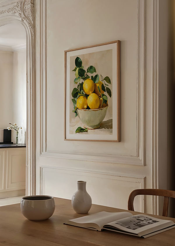 Plakatas Still Life Bowl With Lemon crossfade