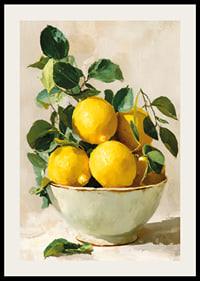 Des citrons ensoleillés égayent un bol rustique-2