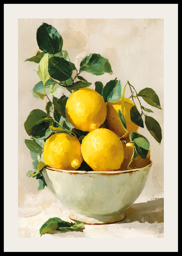 Sunny lemons brighten up a rustic bowl-12