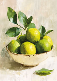 Un bol de citrons éclatants égaye la pièce-3