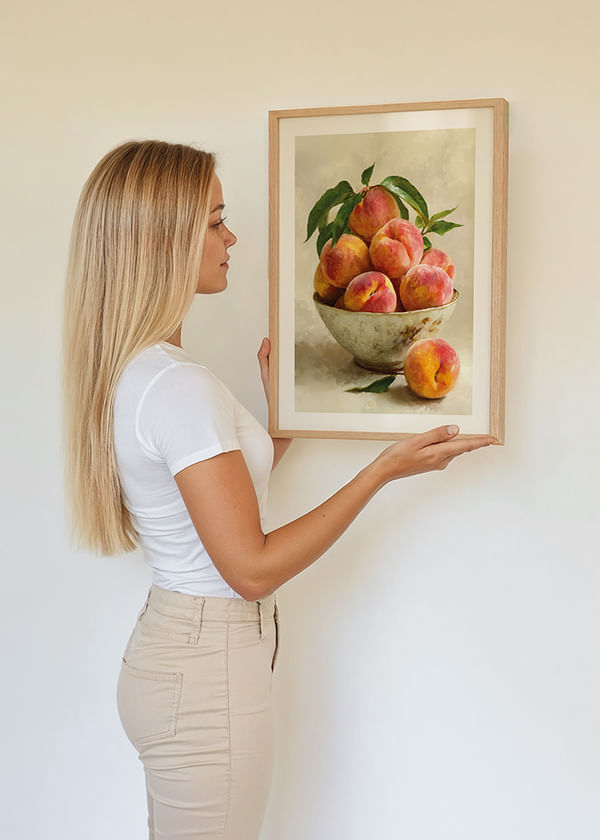 Plakatas Still Life Bowl With Peach crossfade