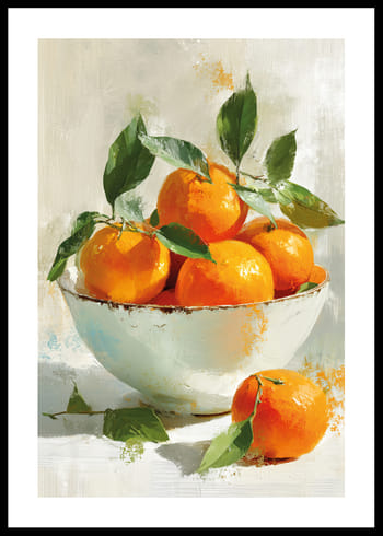 Poster Still Life Bowl With Orange