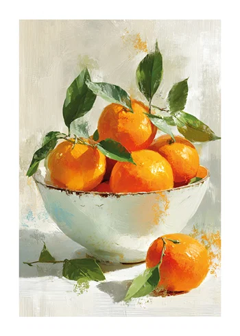Poster Still Life Bowl With Orange