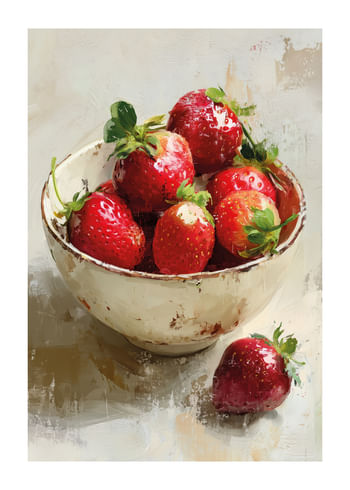 Poster Still Life Bowl With Strawberry