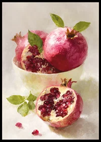 Vibrant pomegranates burst with color and freshness-6