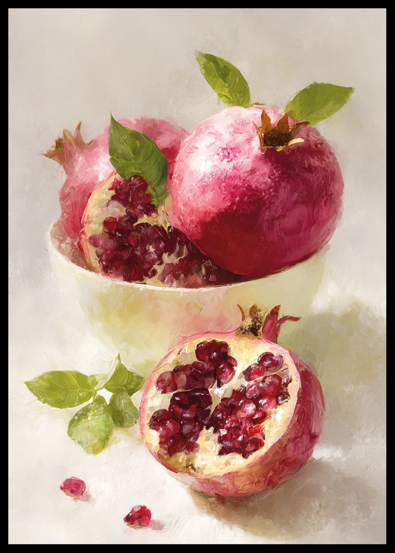 Vibrant pomegranates burst with color and freshness-12