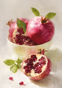 Vibrant pomegranates burst with color and freshness-7
