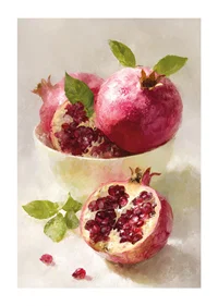 Vibrant pomegranates burst with color and freshness-1
