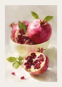 Vibrant pomegranates burst with color and freshness-3