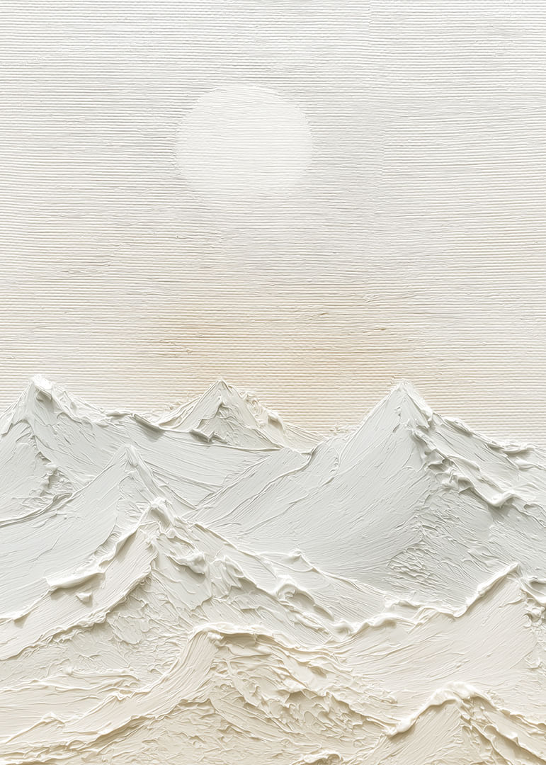 Zachte bergen onder een kalme hemel creëren een vredige harmonie-12