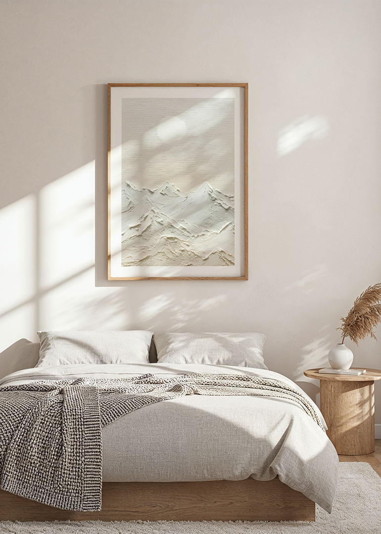 Zachte bergen onder een kalme hemel creëren een vredige harmonie-12