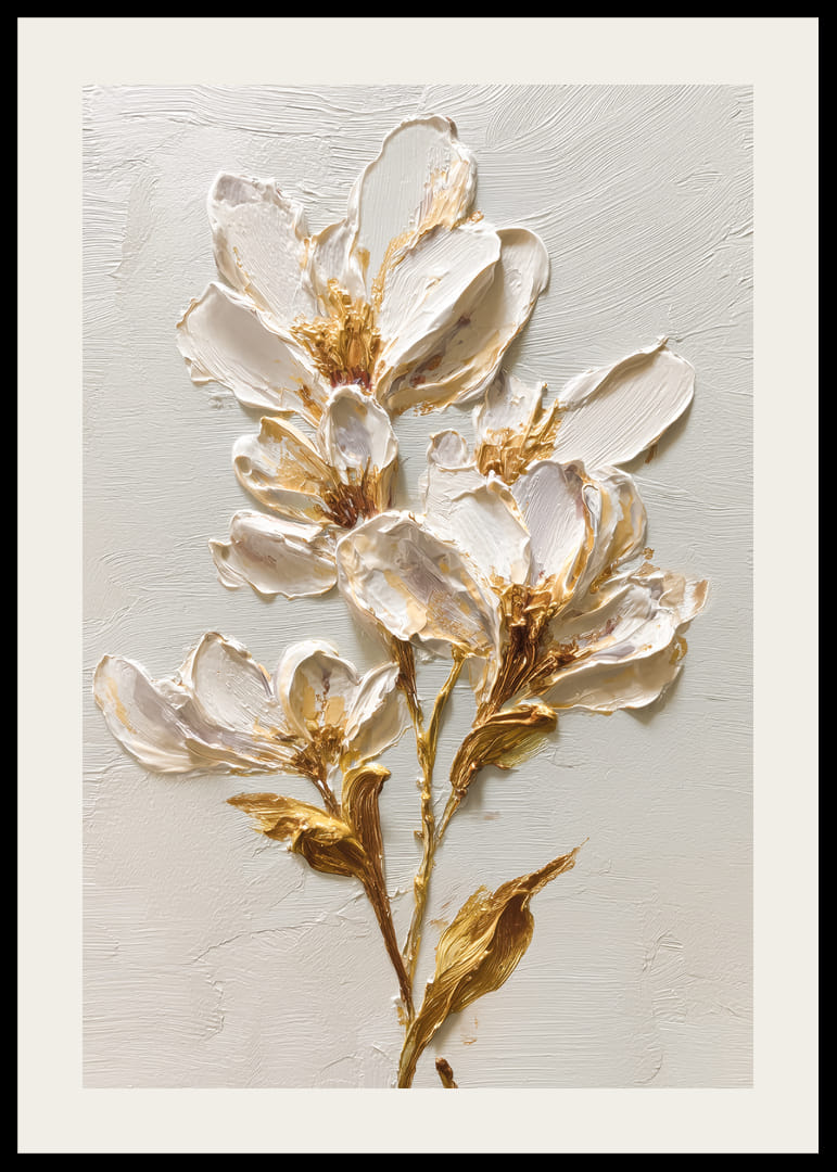 Magnolia expressive with golden brushstrokes-12
