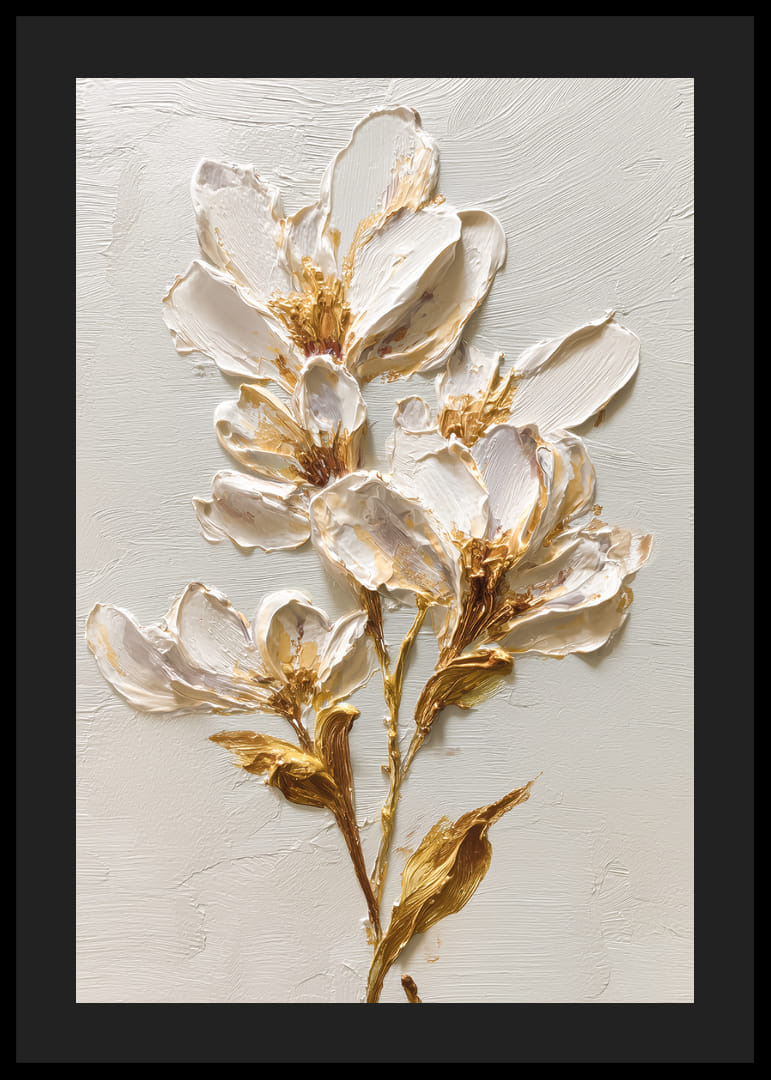 Magnolia expressive with golden brushstrokes-12