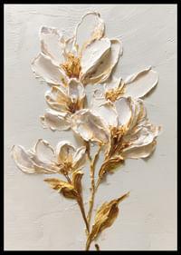 Magnolia expressif aux coups de pinceau dorés-2