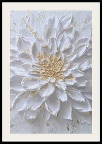 Fleur blanche aux détails dorés qui rayonnent d'élégance-2