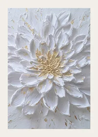Vit blomma med gyllene detaljer som strålar av elegans-3