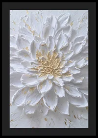 Vit blomma med gyllene detaljer som strålar av elegans-4