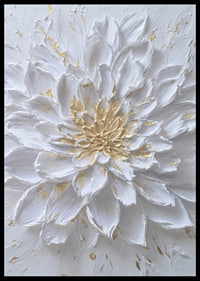 Witte bloem met gouden details die elegantie uitstralen-6