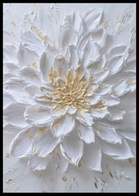 Witte bloem met gouden details die elegantie uitstralen-2