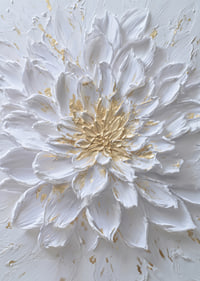 Witte bloem met gouden details die elegantie uitstralen-7