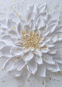 Vit blomma med gyllene detaljer som strålar av elegans-7