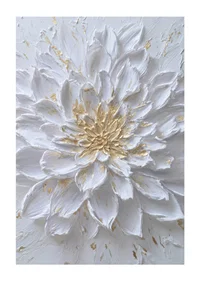 Vit blomma med gyllene detaljer som strålar av elegans-1
