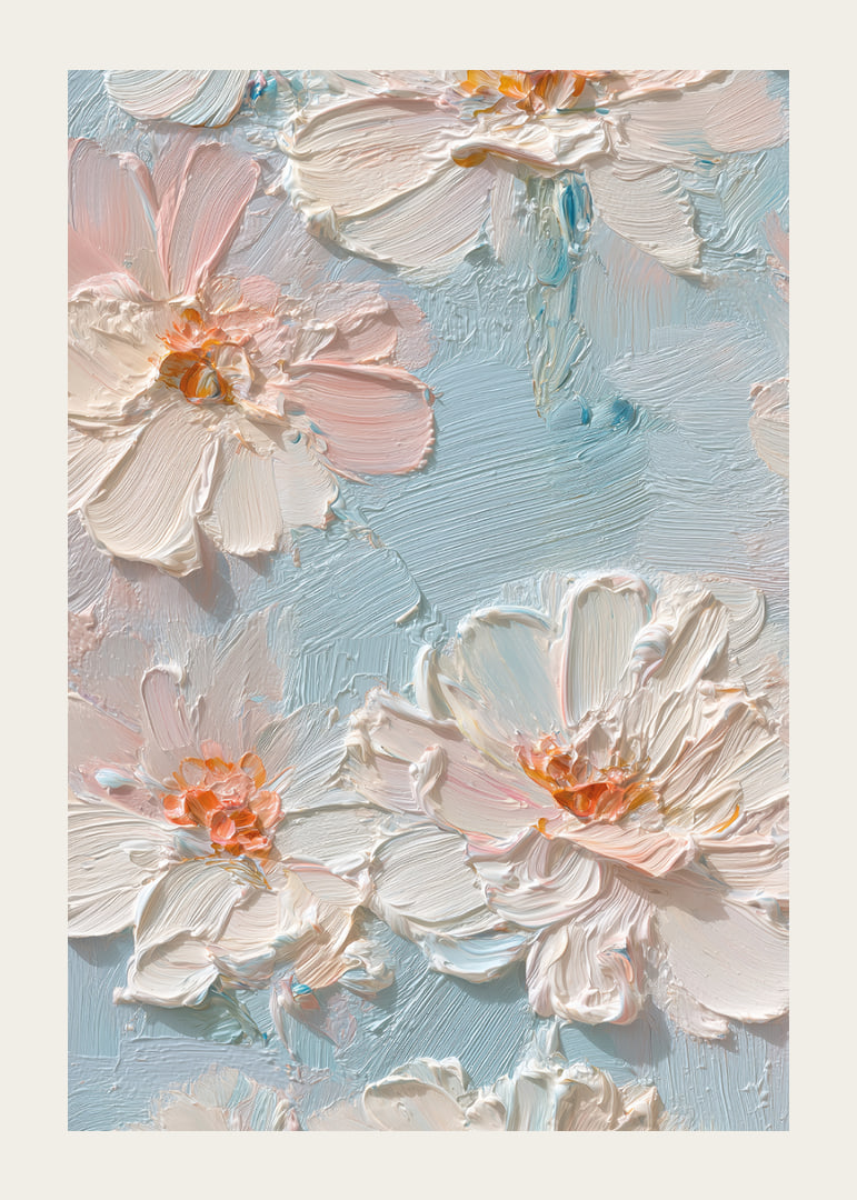 Soft pastel flowers dance in harmonious elegance-12