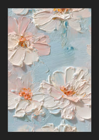 Des fleurs aux teintes pastel douces dansent dans une élégance harmonieuse-5