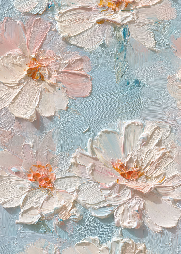 Zachte pastelkleurige bloemen dansen in harmonieuze elegantie-12