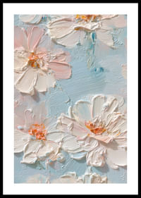 Zachte pastelkleurige bloemen dansen in harmonieuze elegantie-0