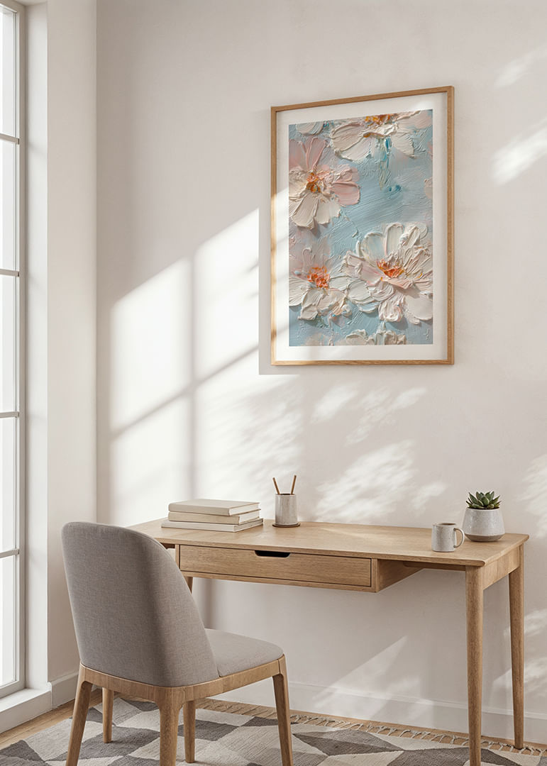 Zachte pastelkleurige bloemen dansen in harmonieuze elegantie-12