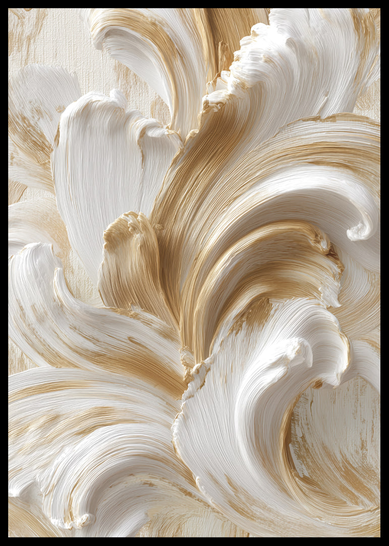 Bølge af gyldne penselstrøg i elegant bevægelse-12