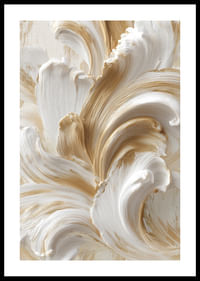 Golf van gouden penseelstreken in elegante beweging-0