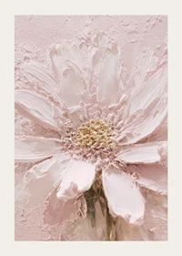 Soft brushstrokes shape a dreamy flower in light pink-3