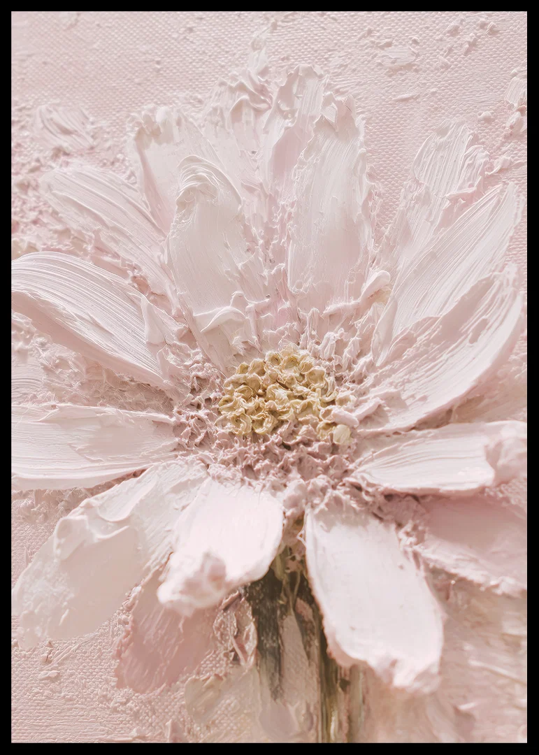 Soft brushstrokes shape a dreamy flower in light pink-12