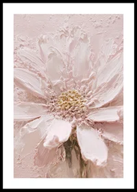 Soft brushstrokes shape a dreamy flower in light pink-0