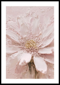 Zachte penseelstreken vormen een dromerige bloem in lichtroze-0